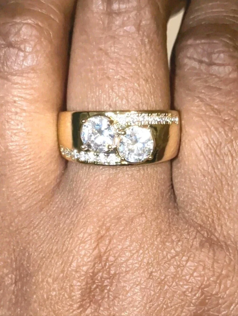 Men's 3 Ct Round Cut Moissanite Prong Engagement Ring 14K Yellow Gold Plate Sz 9